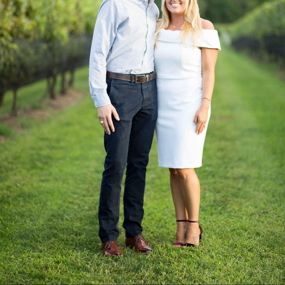 White dress perfect for wedding events!